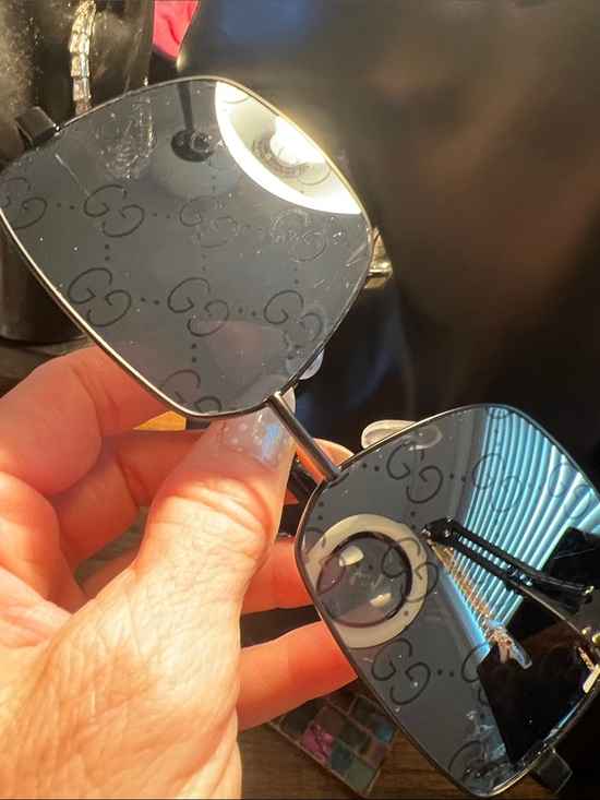 None Accessories - Black Logo Square Sunglasses - Black Lenses